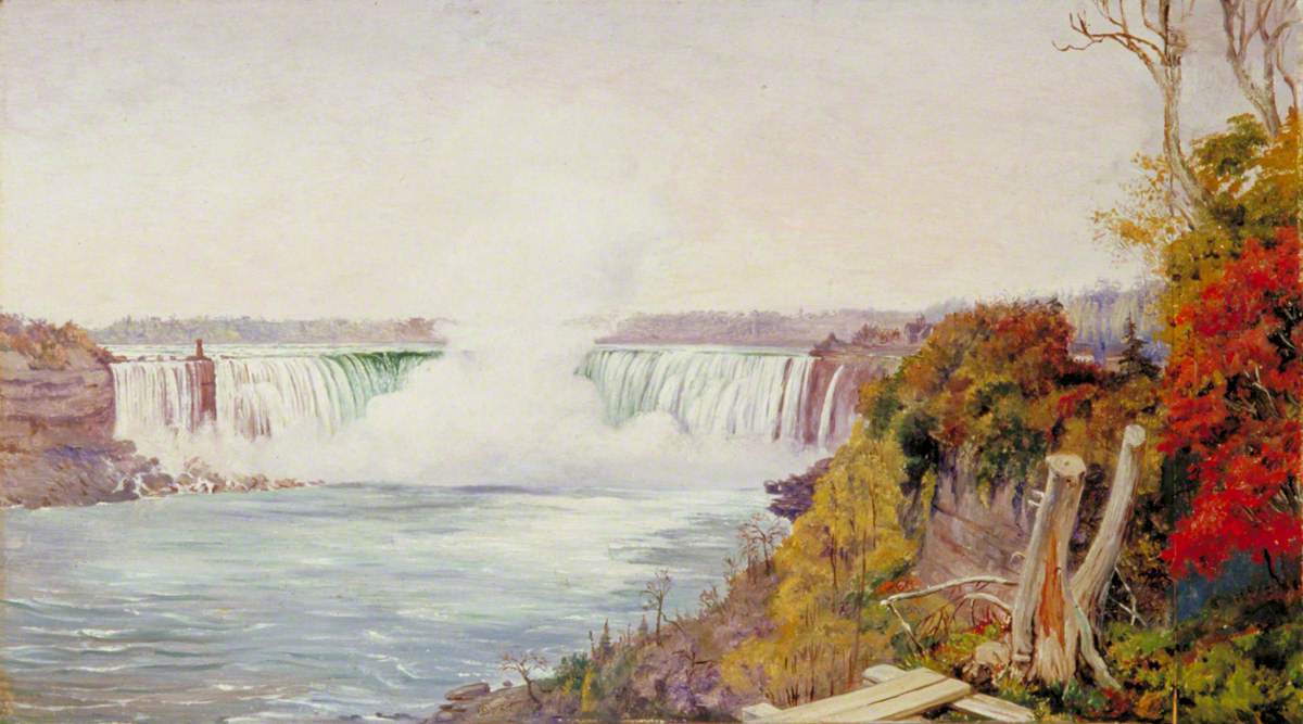 View of Both Falls of Niagara EUA
