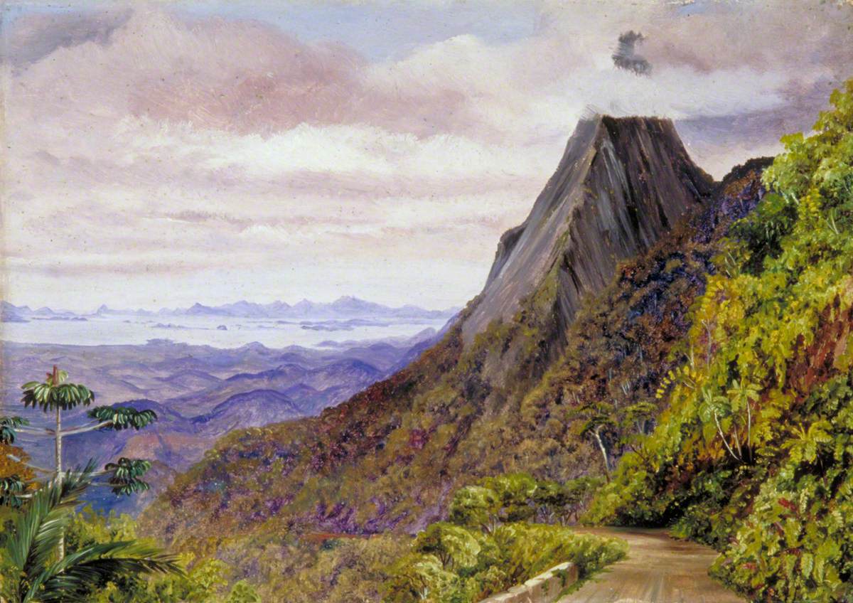 Organ Peak at Theresoplis and Bay of Rio Below Brasil