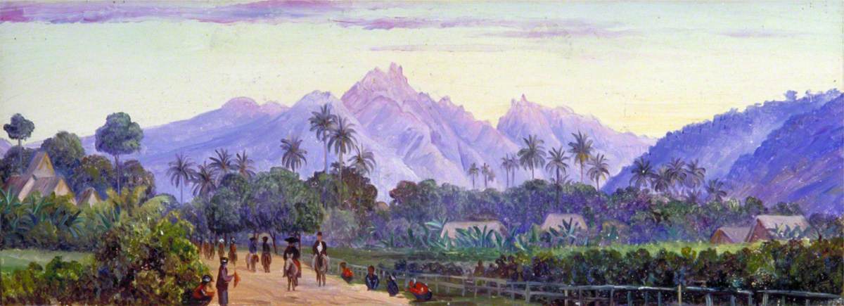 The Soembrin Volcano from Magellang, Java